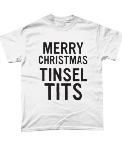 Merry Christmas Tinsel Tits Tee Shirt