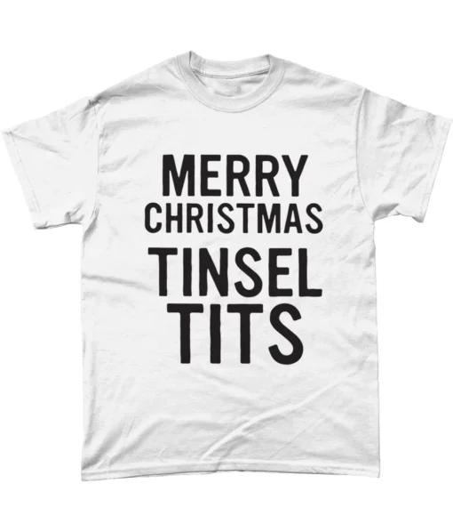 Merry Christmas Tinsel Tits Tee Shirt