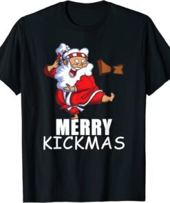 Merry Kickmas Karate Santa Family Matching Pajamas Tee Shirt