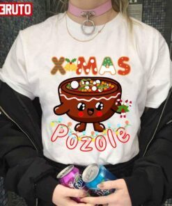 Pajama Foodie Cute Pozole Bowl Design Christmas Ugly Tee Shirt