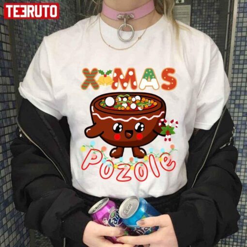 Pajama Foodie Cute Pozole Bowl Design Christmas Ugly Tee Shirt