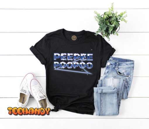 Peepee Poopoo Vaporwave Gaming Viral Text Humor Tee Shirt