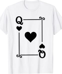 Playing Cards Costume - Queen Hearts Card - Queen Card Tee Shirt