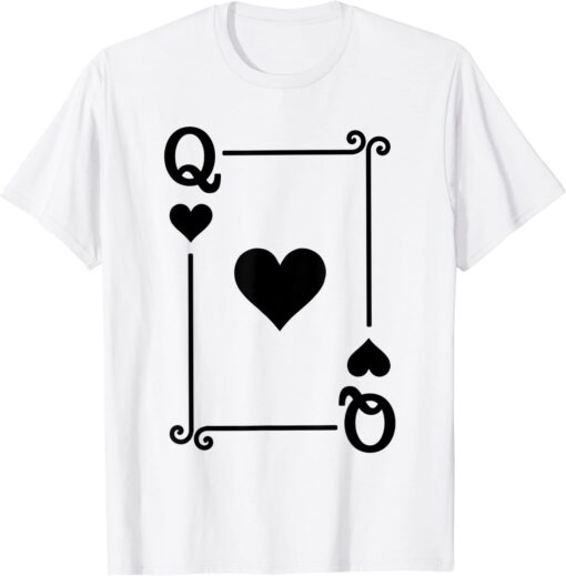 Playing Cards Costume - Queen Hearts Card - Queen Card Tee Shirt