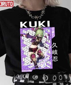 Purple Design Kuki Shinobu Genshin Impact T-Shirt