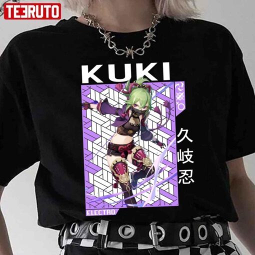 Purple Design Kuki Shinobu Genshin Impact T-Shirt