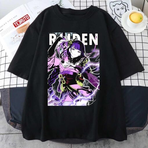 Raiden Shogun Genshin Impact Fan Made Tee Shirt