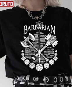 Rpg Class Series Barbarian White Version Active Tee Shirt