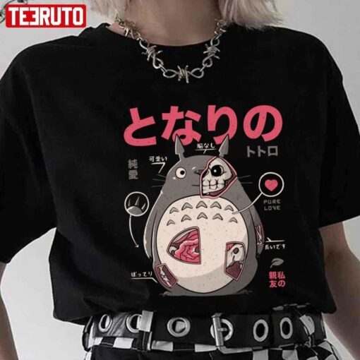 Scary Totoro Mechanics Pure Love Ghibli Fanart Tee shirt