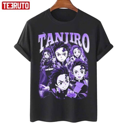 Tanjiro Purple Art Demon Slayer Kimetsu No Yaiba Tee Shirt