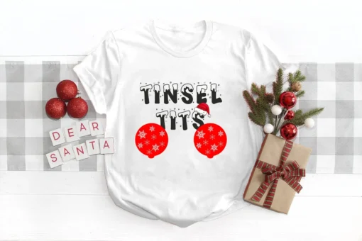 Tinsel Tits Merry Christmas Tee Shirt