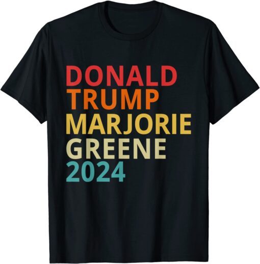 Trump Greene 2024 President Election Republican Ticket Tee Shirt