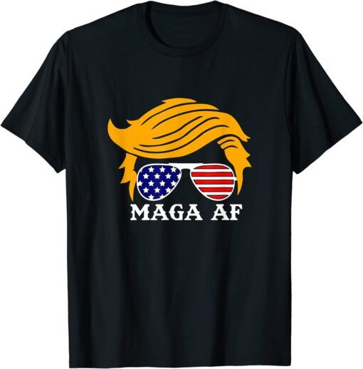 Trump MAGA AF Parody Orange Hair Tee Shirt