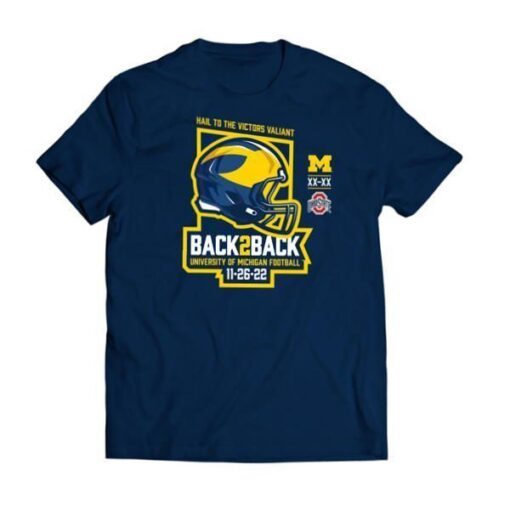 Valiant University of Michigan Football Back-to-Back Tee Shirt