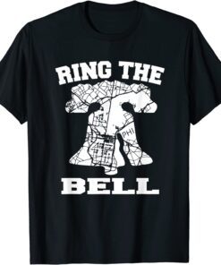 Vintage Philly Ring The Bell Philadelphia Street Map Liberty Tee Shirt