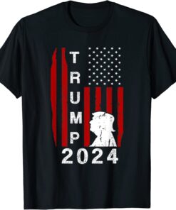 Vote Trump for President Trump 2024 America Flag T-Shirt