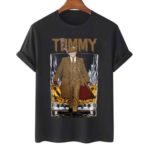 Walking Tommy Peaky Blinders Tommy Shelby Art Tee Shirt