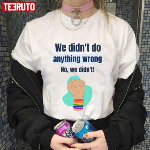 We Didn’t Do Anything Wrong No We Didn’t Young Royals LGBTQ Tee shirt