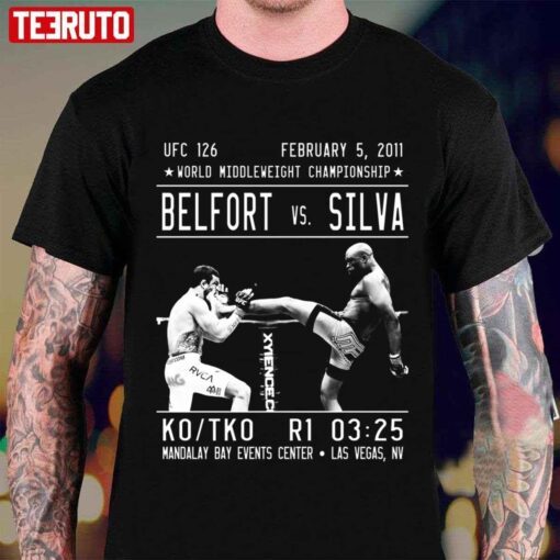 World Middleweight Championship Belfort Vs Anderson Silva Tee shirt