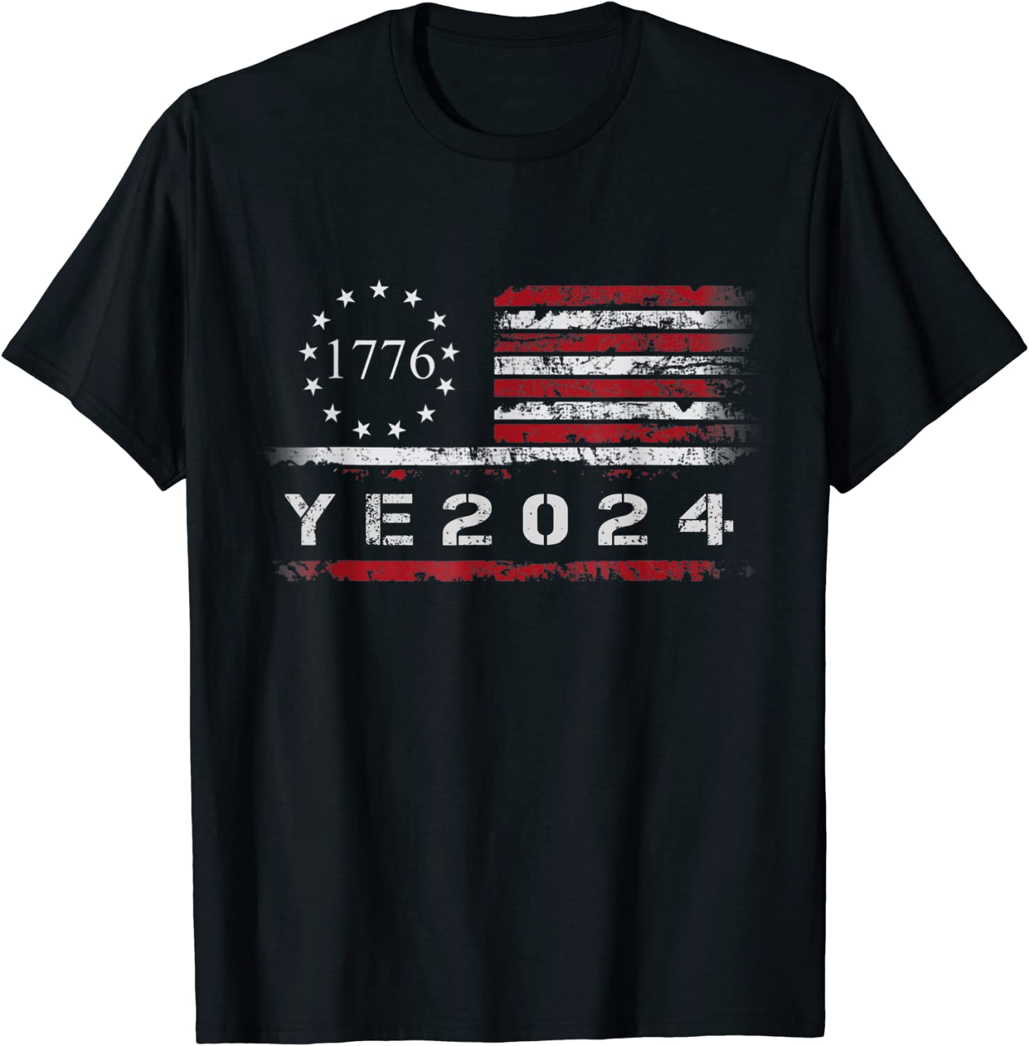 Ye 2024 America Flag Tee Shirt - ShirtElephant Office