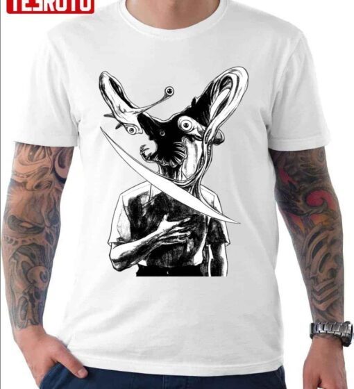 Hideo Shimada Black And White Art Parasyte Tee Shirt