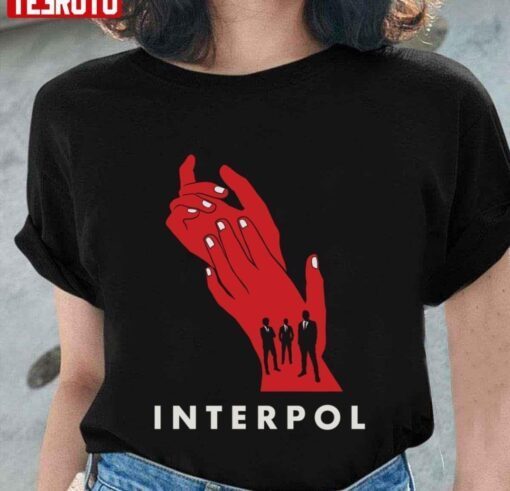 Interpol Band Hands Red Tee Shirt