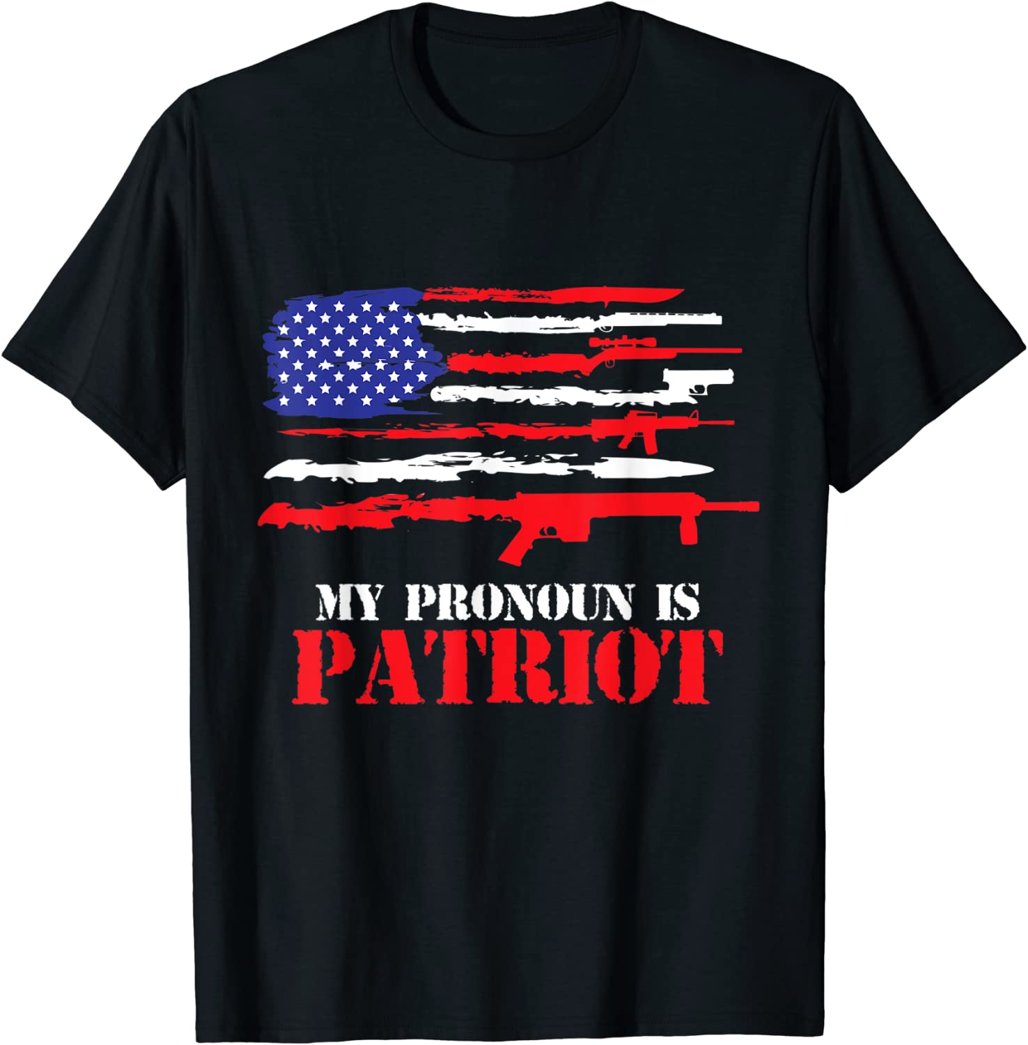 Republican My Pronoun Is Patriot American Flag Tee Shirt ...