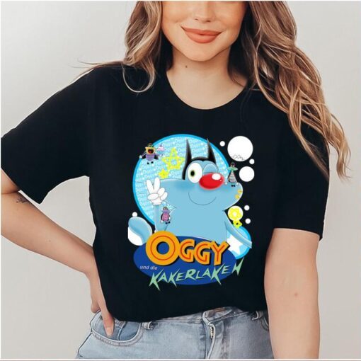 Cartoon Design Oggy And The Cockroaches Tee Shirt