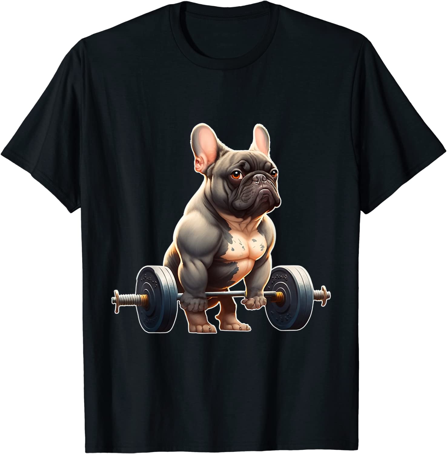 French Bulldog Bodybuilding Gym Frenchie Weightlifter Tee Shirt
