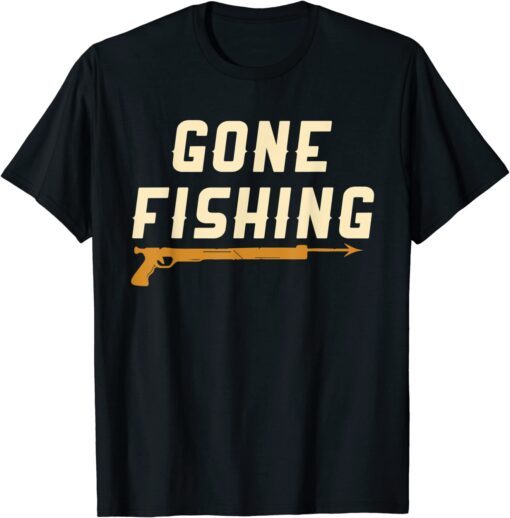 Going Fishing Spearfishing Shadow Fisherman Fish Lover Tee Shirt