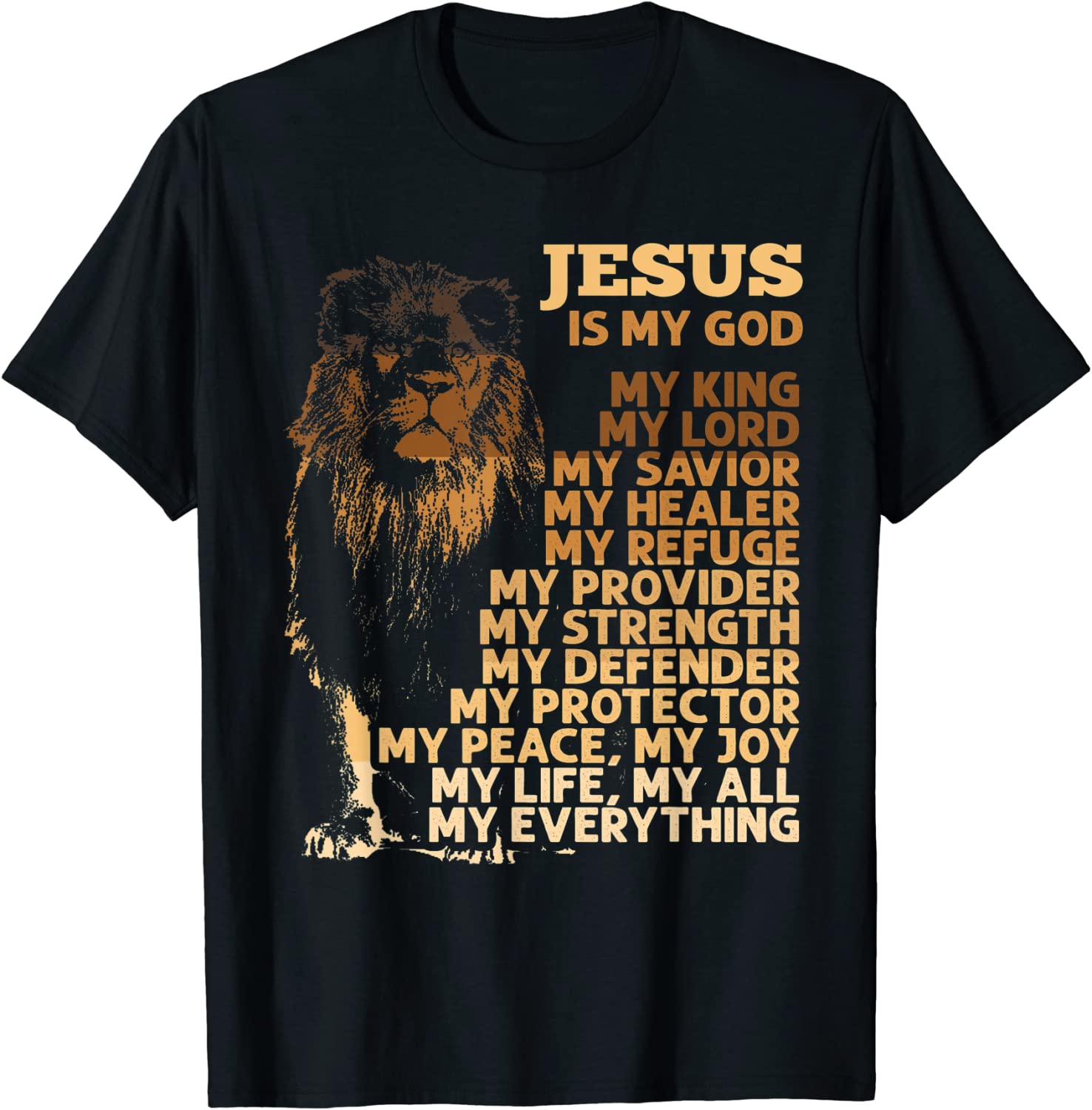 Jesus Is My God My King Black History Month BLM Melanin Lion Tee Shirt ...