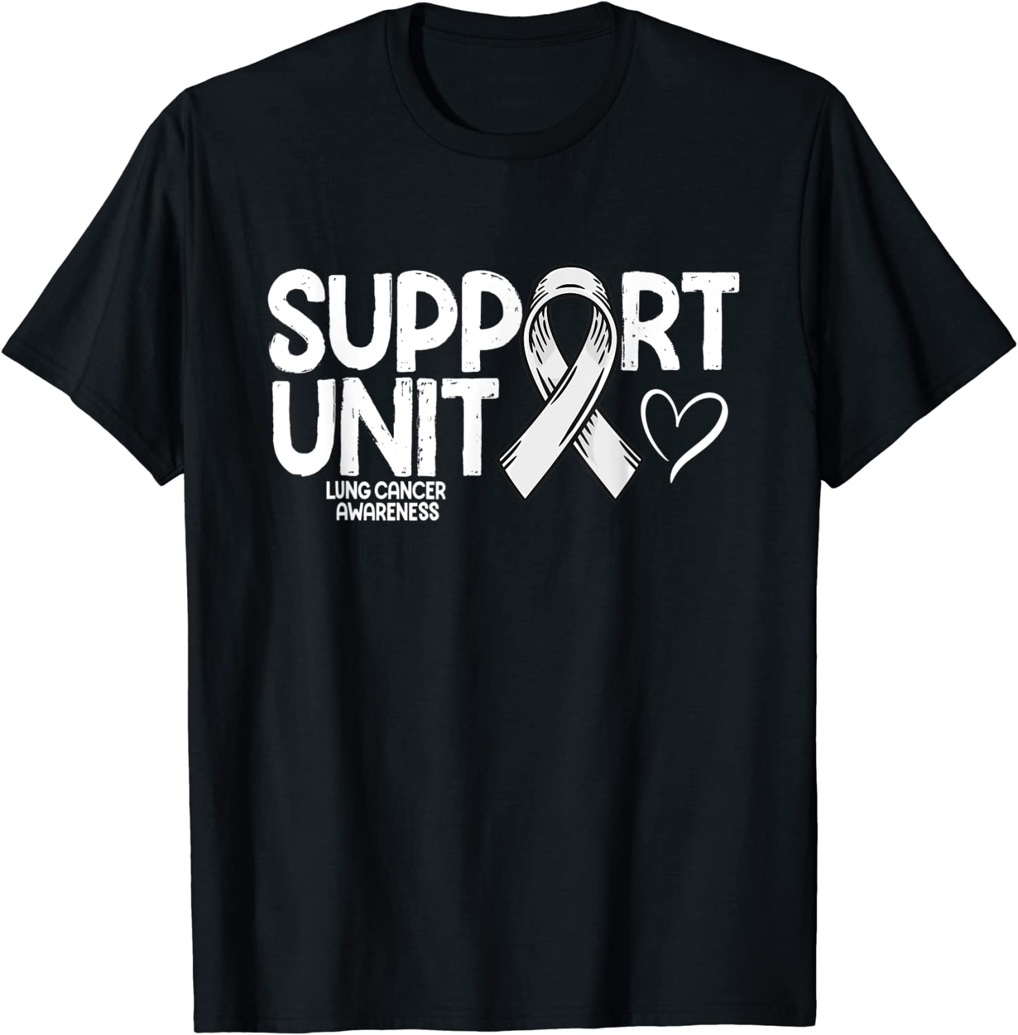 Lung Cancer Support Unit White Ribbon Lung Cancer Awareness Tee Shirt Shirtelephant Office 6130