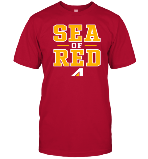 Shop NFL Kansas City Chiefs SEA Of RED Charlie Hustle Mens T- Shirt