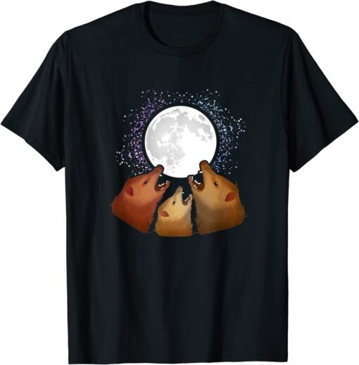 Three Opposum Moon With 3 Possums And Dead Moon Costume Tee Shirt