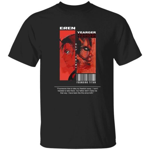 Aot eren yeager founding titan Tee shirt