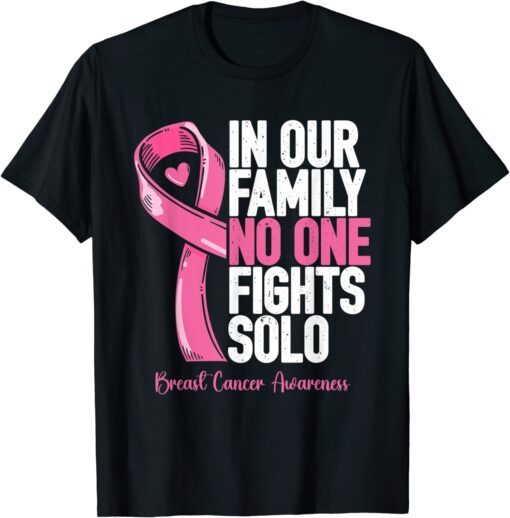 Breast Cancer Support Family Women Breast Cancer Awareness Tee Shirt