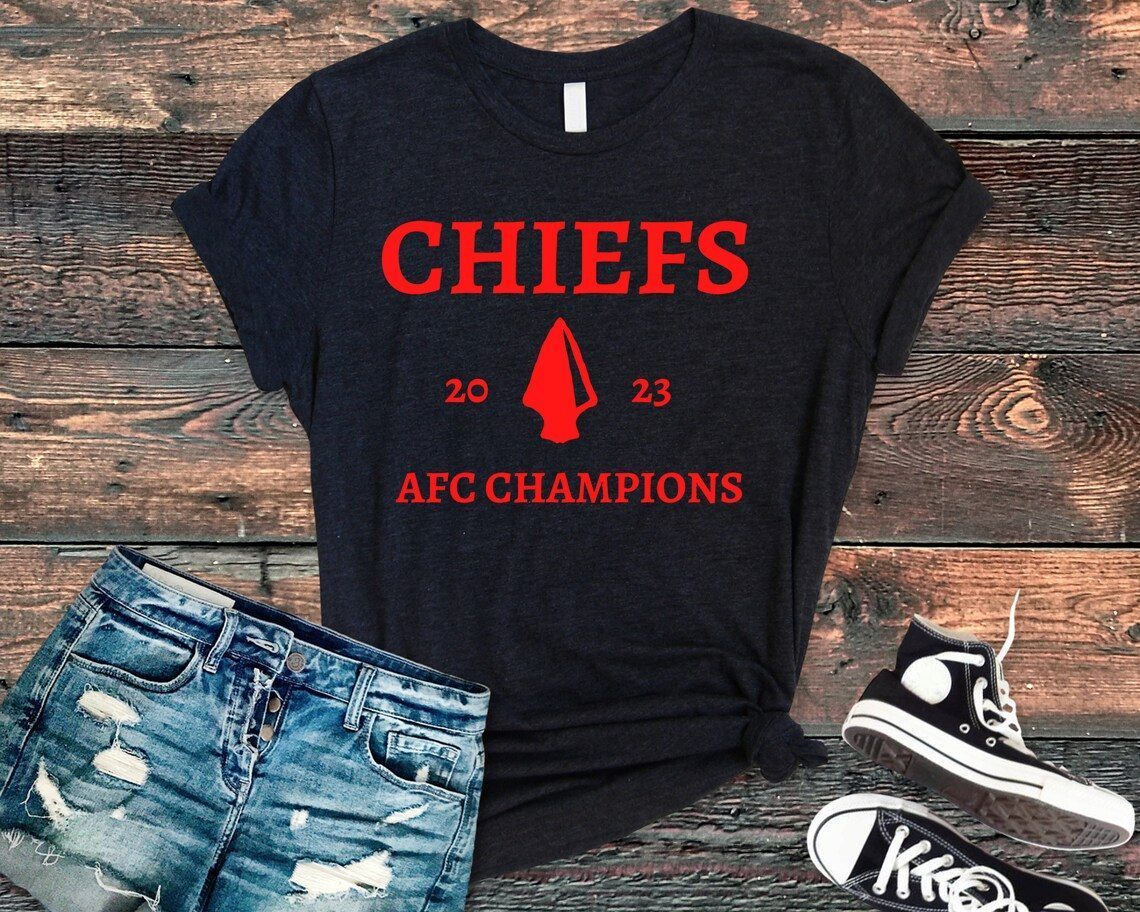Super Bowl LVII Chiefs VS Eagles, Chiefs 2023 AFC Champions Tee Shirt