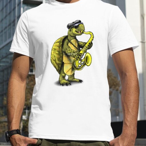 Turtle Playing The Saxophone shirt