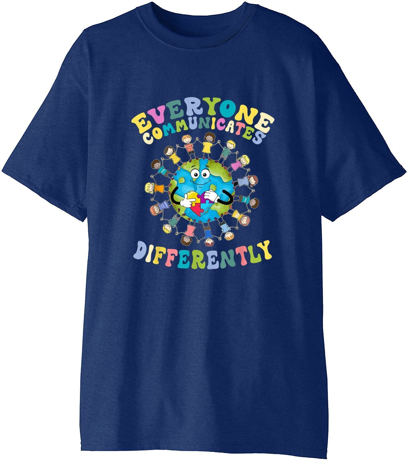 Autism Awareness Support Everyone Communicates Differently T-Shirt