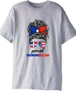 DominiRican Gril Women Dominican And Puerto Rican Rico Flag T-Shirt