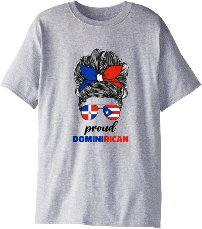 DominiRican Gril Women Dominican And Puerto Rican Rico Flag T-Shirt