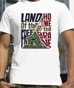 Land Of The Free Iwo Jima Design T-Shirt