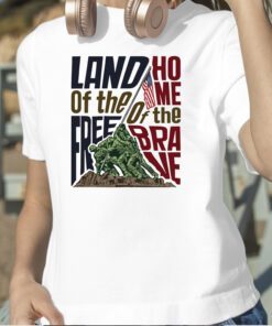 Land Of The Free Iwo Jima Design T-Shirt