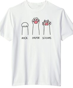 rock paper scissors cat paws T-Shirt