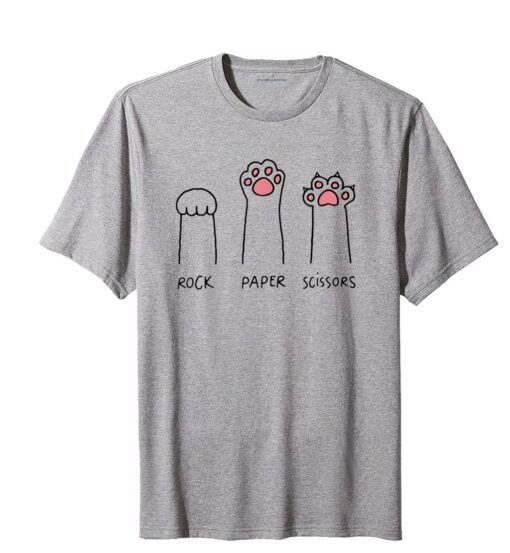 rock paper scissors cat paws T-Shirt