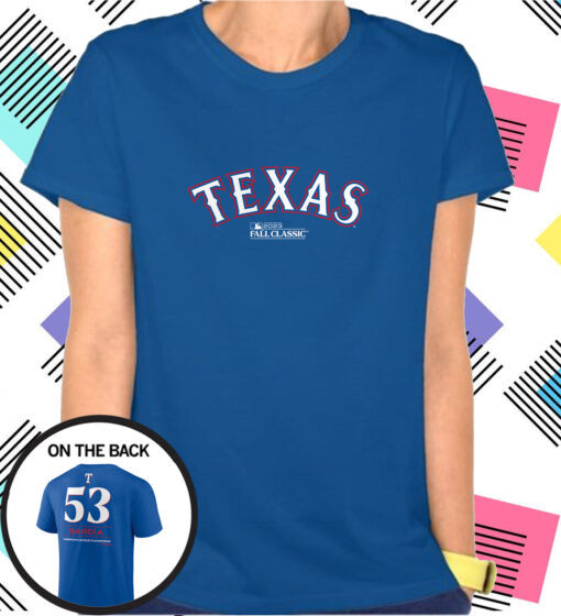 Adolis Garcia Texas Rangers Fanatics Branded 2023 American League Champions Player Name & Number T-Shirt