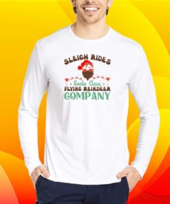 Christmas 2023 Sleigh Rides Santa Claus Flying Reindeer Company T-Shirt