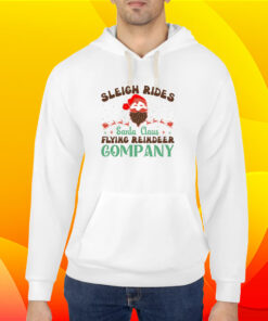 Christmas 2023 Sleigh Rides Santa Claus Flying Reindeer Company T-Shirt