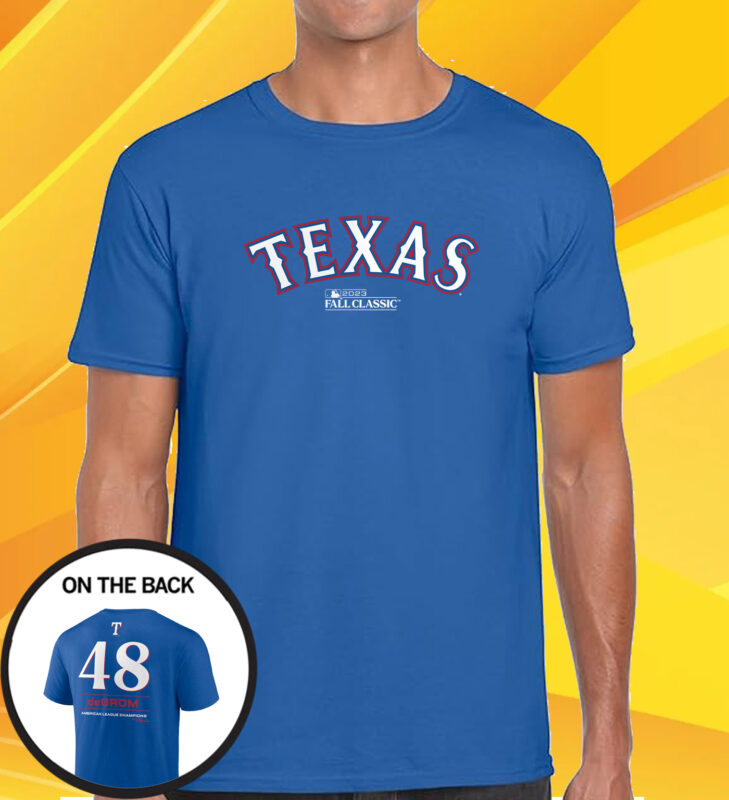 Jacob Degrom Texas Rangers 2023 American League Champions T-Shirt