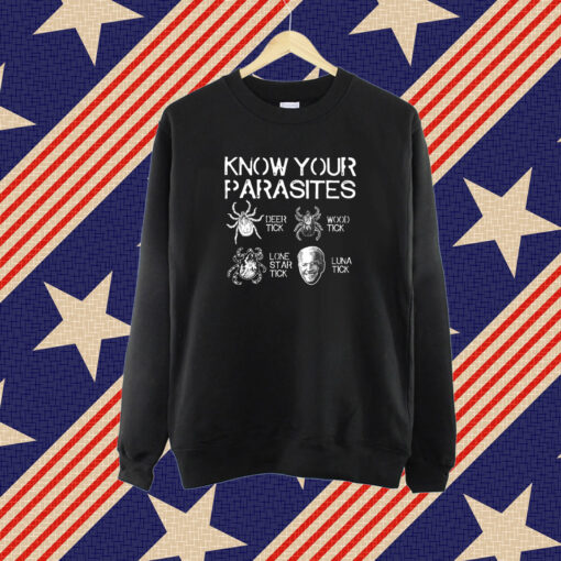 Joe Biden Know Your Parasites Deer Tick Wood Tick Lone Star Tick Luna Tick Shirt